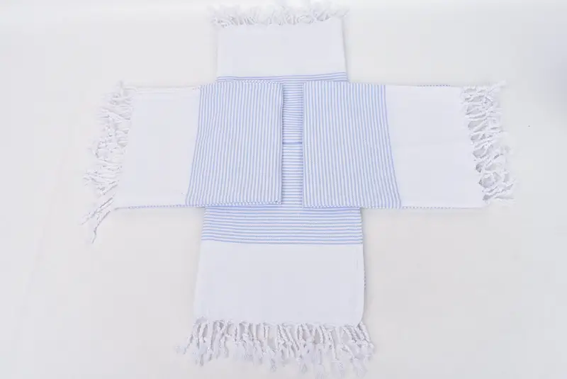 Ev Dekoru Hediyeleri, Kişiselleştirilmiş Yemek Havlu, Monogram El Havlu, El Yapımı Hediye, 40x18 Pamuklu Çizgili Havlu, Banyo Havlusu, Kişiselleştirilmiş El Havlusu - 6