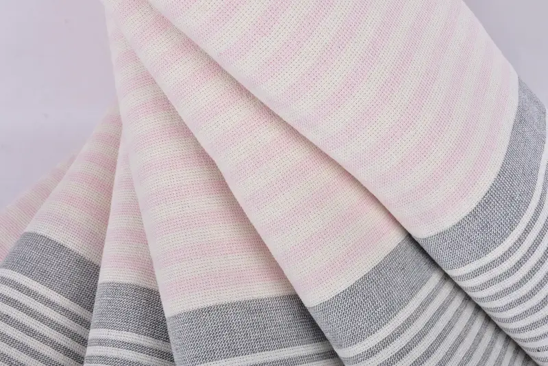 Unique Wedding Gift, Bridal Shower Favors, Personalized Bridesmaid Gift, Turkish towel, Gym Towel, Bridal Gifts, 68x40 Cotton Striped Terry Towel - 5