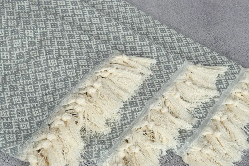 Guest Towel, Large Turkish Towel, Quick-dry travel peshtemal towel, Turkish hand towel, 70x40 Cotton Diamond Towel, Personalize Gift, Beach towel - 5