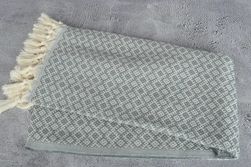 Guest Towel, Large Turkish Towel, Quick-dry travel peshtemal towel, Turkish hand towel, 70x40 Cotton Diamond Towel, Personalize Gift, Beach towel - 6