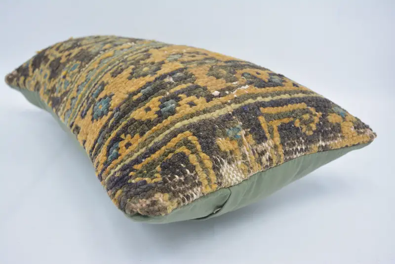 Brown & Beige Geometric Throw Pillow, 12x24 Inches Size Pillow - 6