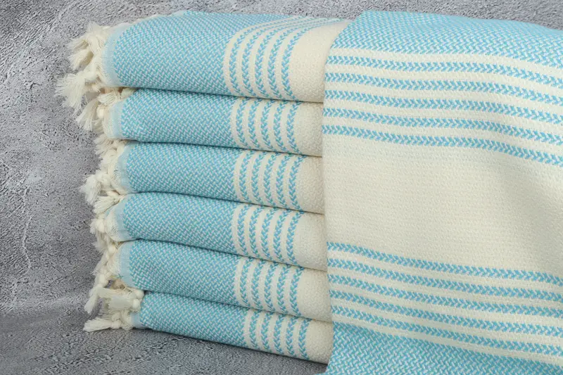 Boyfriend Gift Custom Wedding Turquoise Cotton Towel, 40x71 Inches