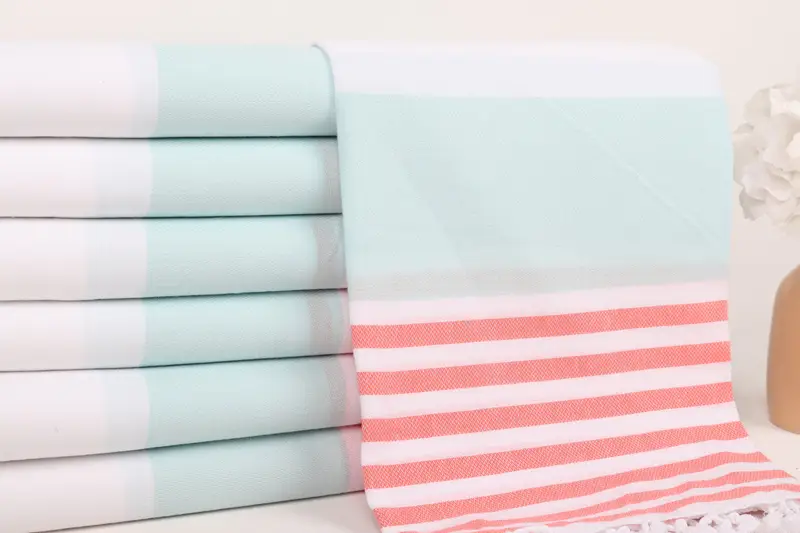 Best Friend Wedding Gift, Embroidered Towel, Bachelorette Party Favors Beach, Housewarming Gift, 70x40 Cotton Striped Towel, Large Turkish Towel - 2