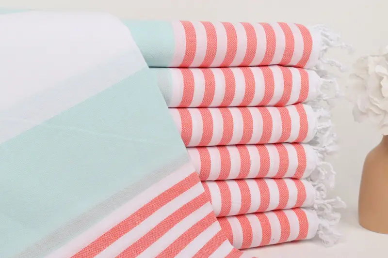 Best Friend Wedding Gift, Embroidered Towel, Bachelorette Party Favors Beach, Housewarming Gift, 70x40 Cotton Striped Towel, Large Turkish Towel - 1
