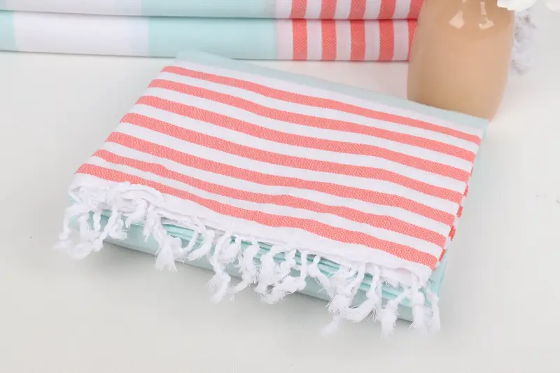 Best Friend Wedding Gift, Embroidered Towel, Bachelorette Party Favors Beach, Housewarming Gift, 70x40 Cotton Striped Towel, Large Turkish Towel - 5