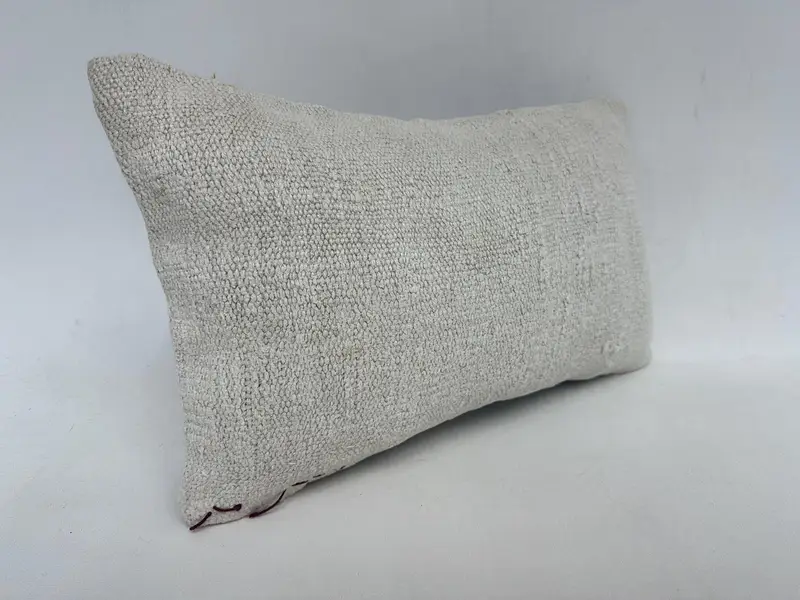 12x20 White Cushion Case, Vintage Kilim Throw Pillow, Home Decor Pillow, Pillow, Kilim Rug Pillow Case, Bed Pillow Case, Pillow for Sofa - 3