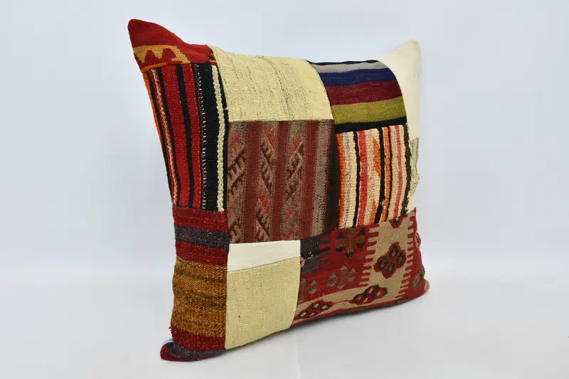 Turkish Kilim Pillow, 28x28 Brown Cushion Cover, Pillow, Cozy Throw Cushion Cover, Pillow for Couch, Outdoor Pillow Sham, Turkish Pillow - 3