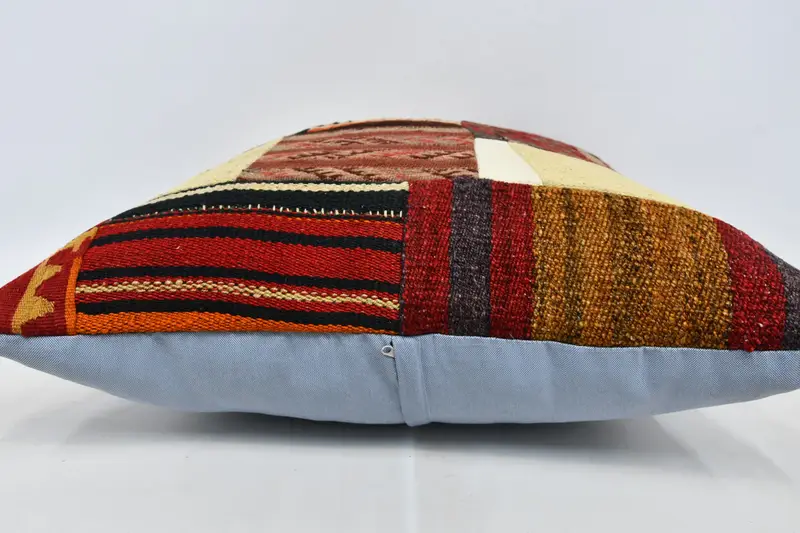 Turkish Kilim Pillow, 28x28 Brown Cushion Cover, Pillow, Cozy Throw Cushion Cover, Pillow for Couch, Outdoor Pillow Sham, Turkish Pillow - 6