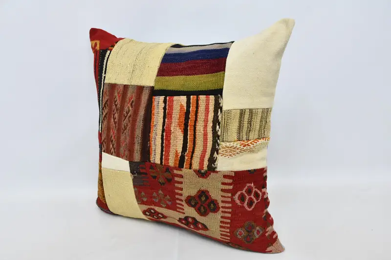 Turkish Kilim Pillow, 28x28 Brown Cushion Cover, Pillow, Cozy Throw Cushion Cover, Pillow for Couch, Outdoor Pillow Sham, Turkish Pillow - 4
