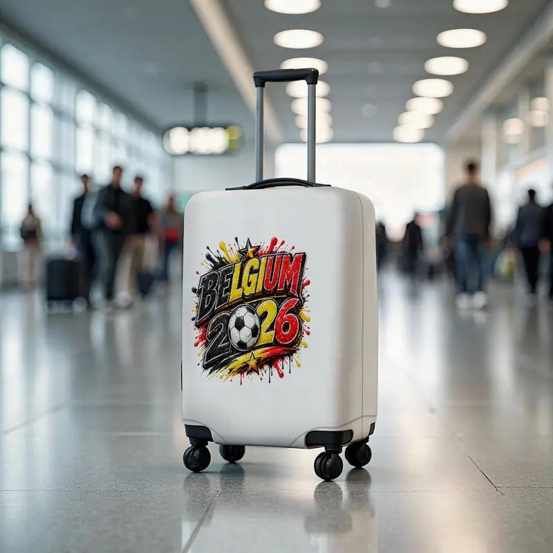 Belgium Soccer Luggage Cover, 2026 Fan Suitcase Protector with Sports Theme - 1