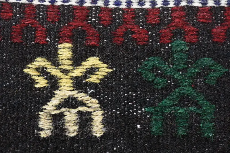Vintage Kilim Pillow, Pillow for Couch, Turkish Kilim Pillow, Authentic Pillow Cover, Pillow Sham, 16x48 Green Pillow - 3