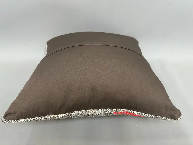 18x18 Brown Pillow Cover, Car Pillow Sham, Gift Pillow, Cushion, Pillow for Sofa, Throw Kilim Pillow, Natural Pillow Sham, Bright Cushion Cover - 7