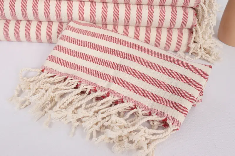 Gift For Best Friend, Bachelorette Towel, Monogram Kitchen Towel, Kitchen Towel, Summer Towel, Small Bath Towels, 40x24 Cotton Striped Towel - 4