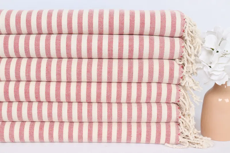Gift For Best Friend, Bachelorette Towel, Monogram Kitchen Towel, Kitchen Towel, Summer Towel, Small Bath Towels, 40x24 Cotton Striped Towel - 3
