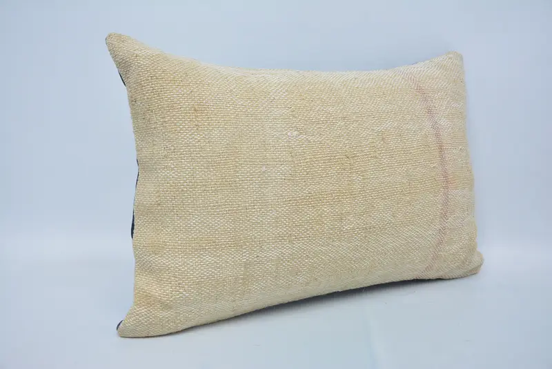 Handmade Kilim Cushion, Traditional Pillow Case, 16x24 Beige Pillow Case, Pillow, Vintage Pillow, Vintage Kilim Throw Pillow - 3