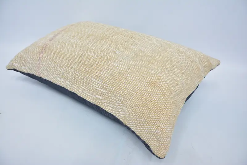 Handmade Kilim Cushion, Traditional Pillow Case, 16x24 Beige Pillow Case, Pillow, Vintage Pillow, Vintage Kilim Throw Pillow - 6