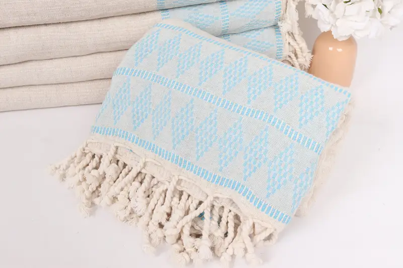 Personalized Blanket, 100x88 Linen Kilim Design Towel, Custom Wedding Gifts, Turkish Tablecloth, Personalized Gift For Her, Housewarming Gift - 4