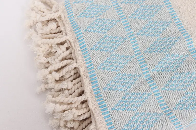 Personalized Blanket, 100x88 Linen Kilim Design Towel, Custom Wedding Gifts, Turkish Tablecloth, Personalized Gift For Her, Housewarming Gift - 7