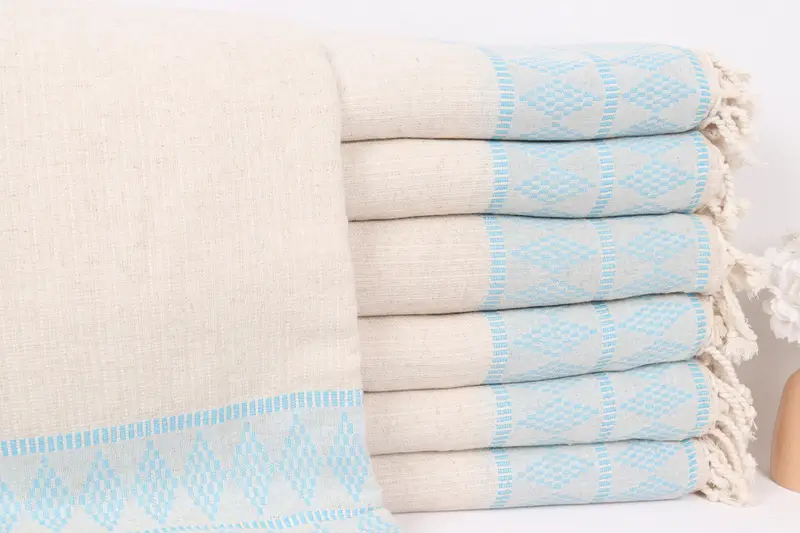 Personalized Blanket, 100x88 Linen Kilim Design Towel, Custom Wedding Gifts, Turkish Tablecloth, Personalized Gift For Her, Housewarming Gift - 1