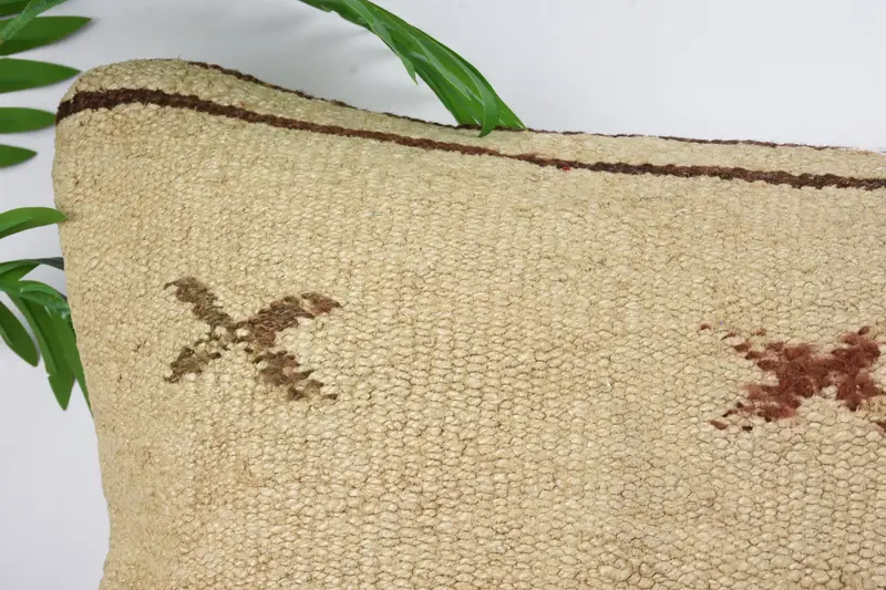 Pastel Cushion, Throw Kilim Pillow, Cushion Cover, Outdoor Patio Pillow, Gift Pillow, 16x36 Beige Pillow Case, Vintage Kilim Pillow - 2
