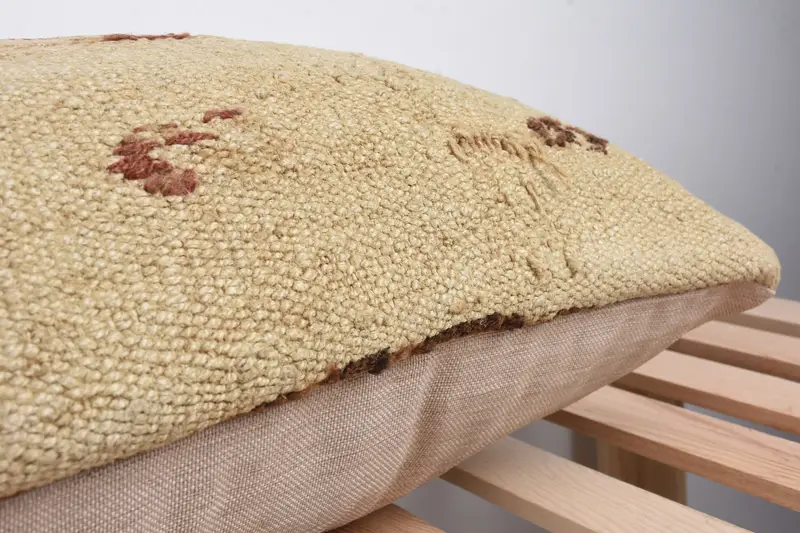 Pastel Cushion, Throw Kilim Pillow, Cushion Cover, Outdoor Patio Pillow, Gift Pillow, 16x36 Beige Pillow Case, Vintage Kilim Pillow - 7