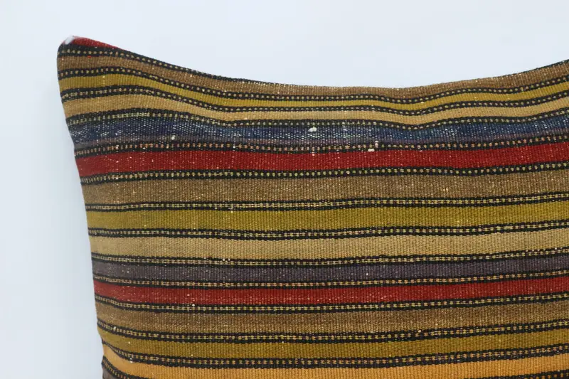 Kilim Pillow Cover, Bench Cushion Cover, Bright Cushion Case, Vintage Kilim Throw Pillow, 28x28 Rainbow Pillow Case, Cushion Cover, Gift Pillow - 2