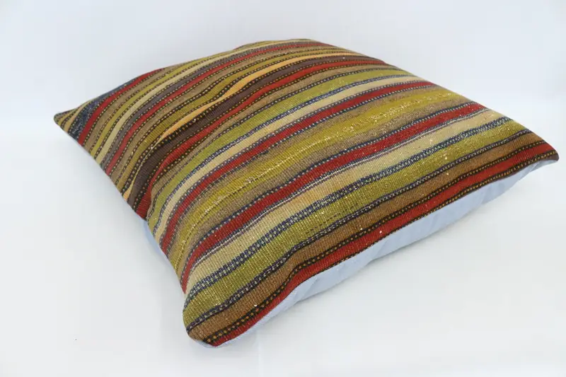 Kilim Pillow Cover, Bench Cushion Cover, Bright Cushion Case, Vintage Kilim Throw Pillow, 28x28 Rainbow Pillow Case, Cushion Cover, Gift Pillow - 6