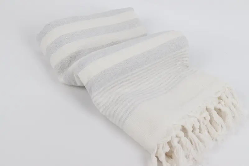 Turkish Towel Beach Towel, 68x40 Cotton Striped Terry Towel, Quick-dry towel, Turkish Towel Bulk, Valentines Gift, Luxury towel, Sand-free towel - 6