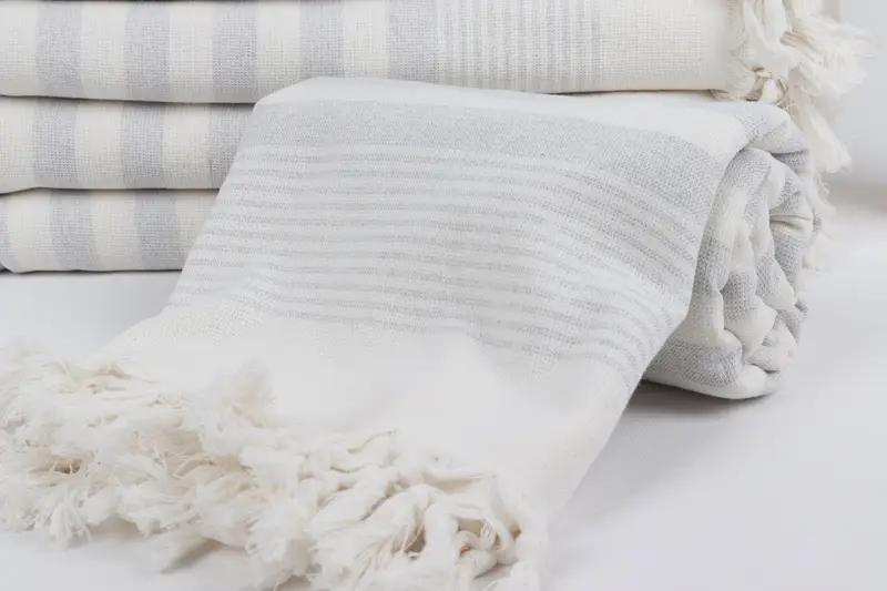 Turkish Towel Beach Towel, 68x40 Cotton Striped Terry Towel, Quick-dry towel, Turkish Towel Bulk, Valentines Gift, Luxury towel, Sand-free towel - 4