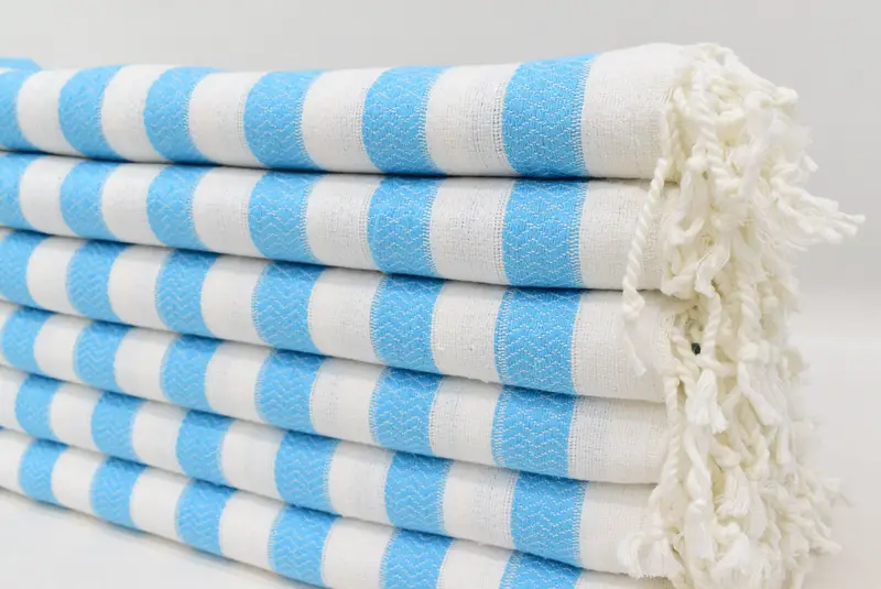 Wedding Hand Made Gift, Turkish beach towel, Bridesmaid Gifts, Personalized Gift For Him, Gift For Him, Spa Gift Towel, 70x36 Cotton Striped Towel - 6