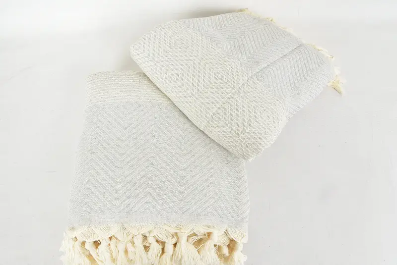 Unique Gift, Bridal Shower Gift, 92x80 Cotton Diamond Towel, Bachelorette Party Favors, Turkish Cotton Throw Blanket, Tablecloth, Turkish Bedcover - 6