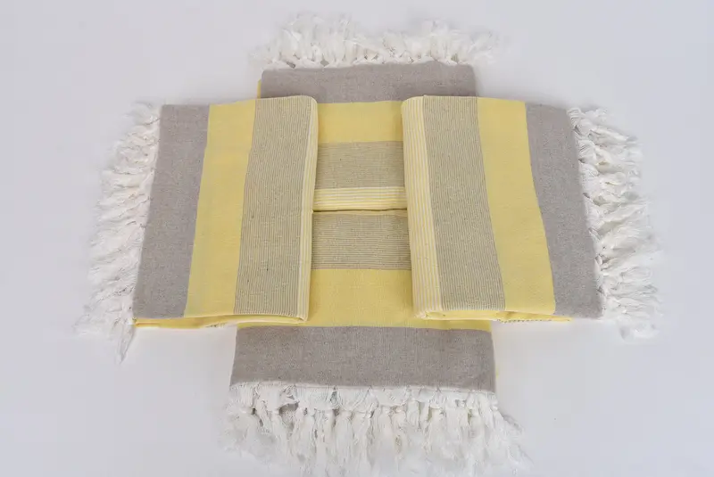 Spa Towel, Customized Towels, Fringed Turkish towel for poolside, Housewarming Gift, Turkish towel, 68x40 Cotton Striped Towel, Lightweight towel - 6