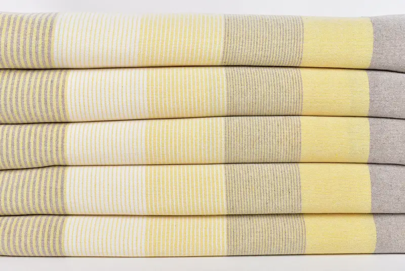 Spa Towel, Customized Towels, Fringed Turkish towel for poolside, Housewarming Gift, Turkish towel, 68x40 Cotton Striped Towel, Lightweight towel - 2