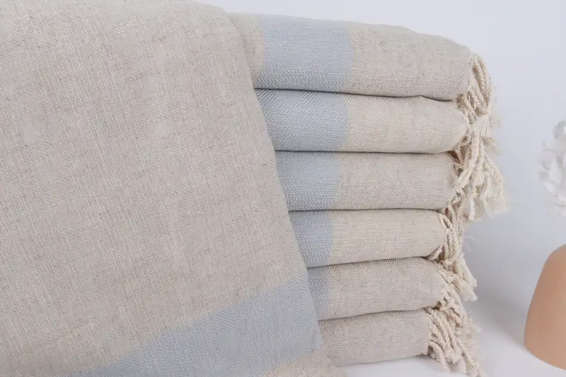Beach Towel Monogram, Housewarming Gift, Personalized Turkish Towel, Best Wedding Gift, Quick-dry peshtemal, Grandma Gift, 70x36 Linen Striped Towel - 1