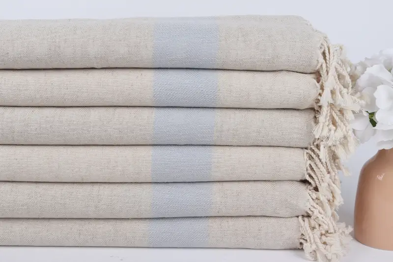 Beach Towel Monogram, Housewarming Gift, Personalized Turkish Towel, Best Wedding Gift, Quick-dry peshtemal, Grandma Gift, 70x36 Linen Striped Towel - 3