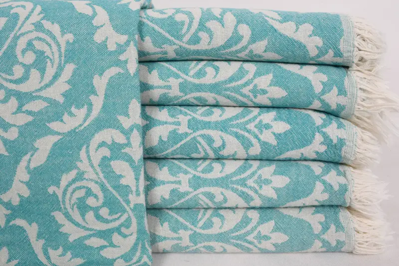 Personalized Beach Towel, Bridal Shower Favors, Organic Towel, 68x36 Cotton Baroque Towel, Bachelorette Party Decorations, Gift For Coworker - 1