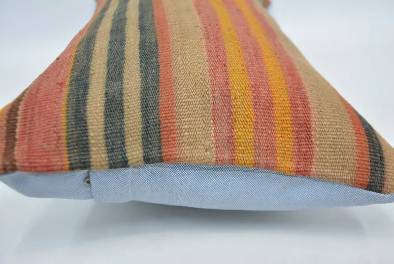Orange & Beige Geometric Pillow, 12x24 Inches Decorative Pillow - 5