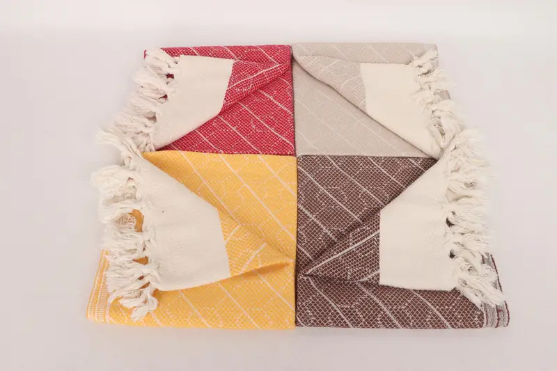 36x18 Cotton Geometric Towel, Personalized Kitchen Towel, Bulk Order Towel, Small Bath Towels, Organic Towel, Turkish Tea Towel, Birthday Gift - 3