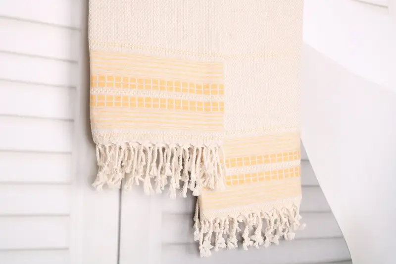 Lightweight Turkish towel, Bridal Party Gifts, Spa Gift Towel, Bachelorette Party Gifts Bridesmaids, 68x40 Linen Striped Towel, Embroidered Towel - 8