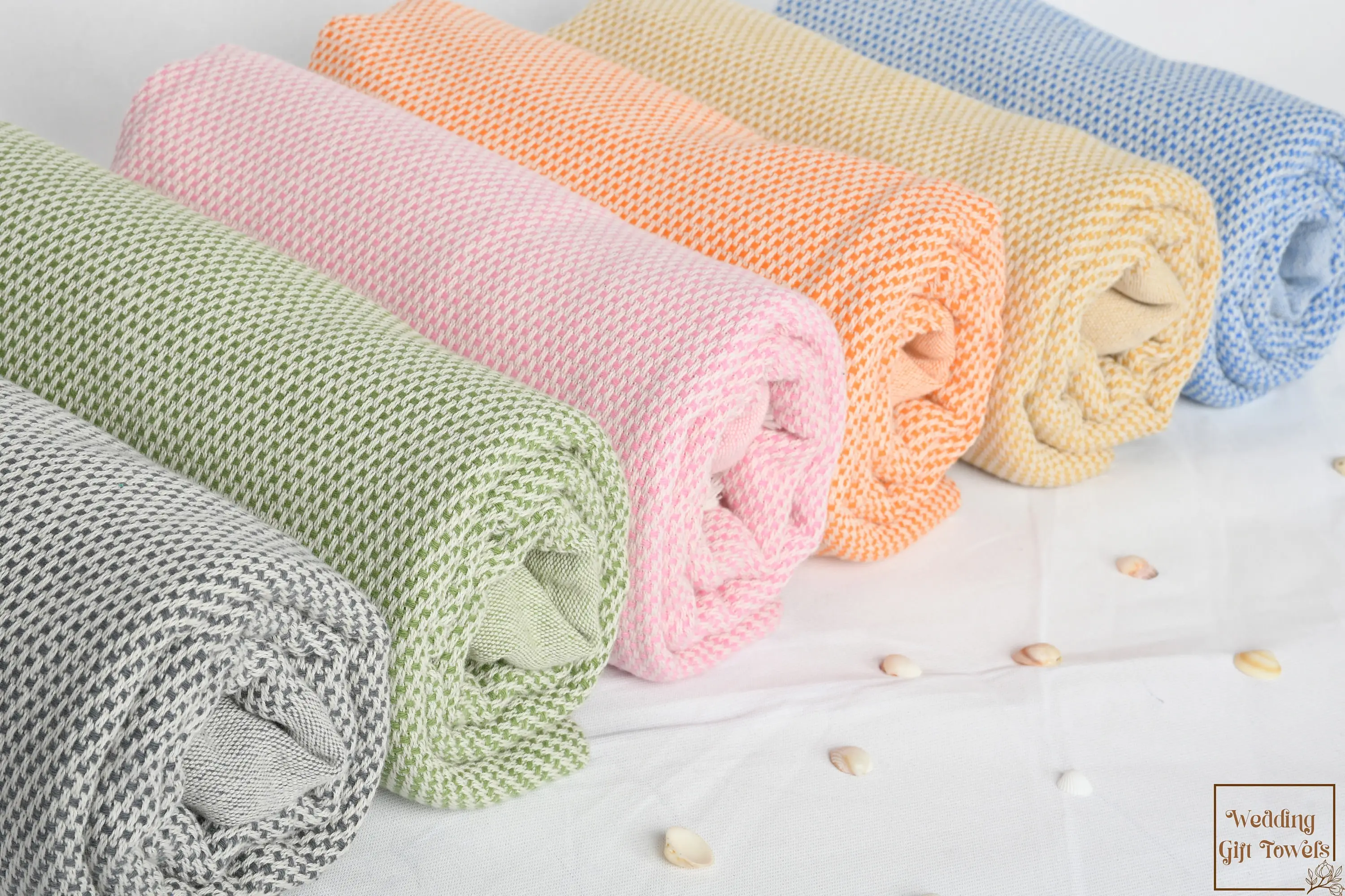 Geometric Turkish Cotton Towel Beige, 70x40 Inches - 1