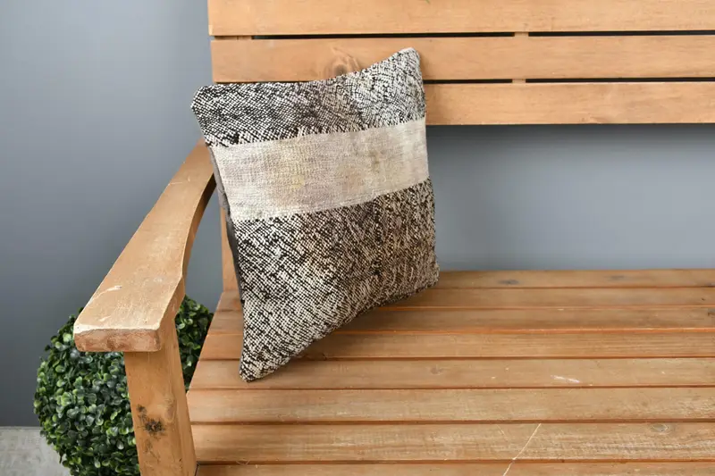 Kilim Pillow Cover, Pillow for Sofa, 14x14 Brown Cushion Cover, Home Decor Pillow, Bolster Cushion, Pillow Cover, Custom Pillow Case - 1