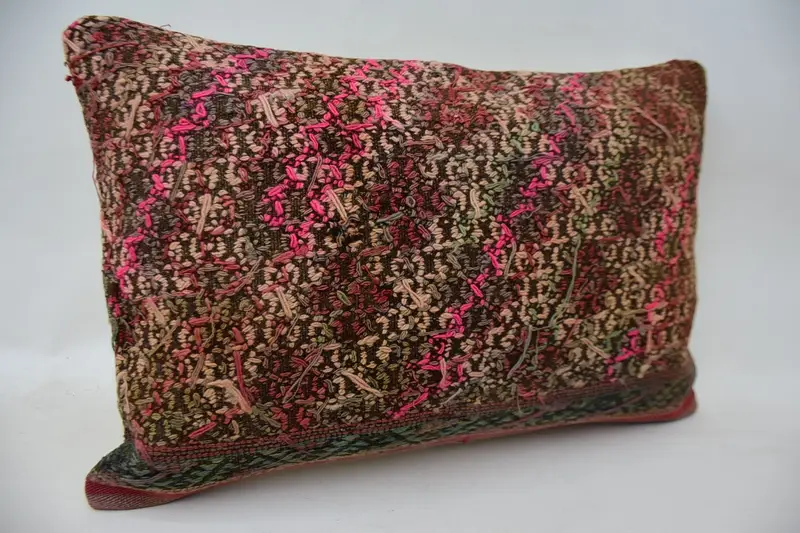 Home Decor Pillow, One Of A Kind Pillow, Retro Cushion, Kilim Pillow, 16x24 Red Pillow Cover, Cushion Cover, Vintage Kilim Pillow - 2