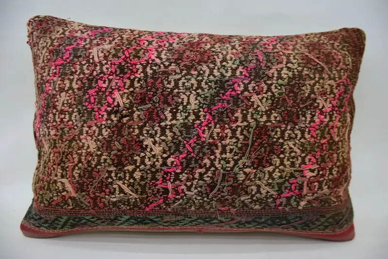 Home Decor Pillow, One Of A Kind Pillow, Retro Cushion, Kilim Pillow, 16x24 Red Pillow Cover, Cushion Cover, Vintage Kilim Pillow - 4