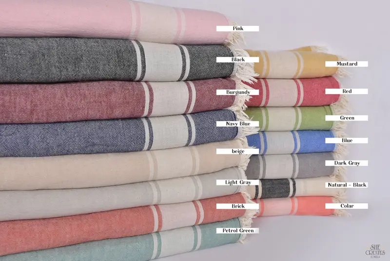 Customized Turkish Blanket, Bridesmaid Favors, 70x60 Cotton Striped Towel, Tablecloth, Bedspread, Throw Blanket Couch, Spooky Bachelorette Party - 1