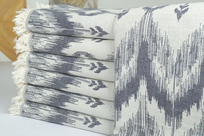 Woven Throw Blanket, Wedding For Favor, Bachelorette Gifts, Shower Curtain, Christmas Tablecloth, Bridal Shower Gift, 90x76 Cotton Patterned Towel - 2