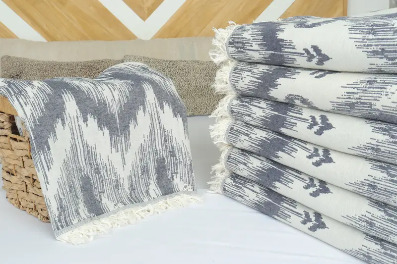 Woven Throw Blanket, Wedding For Favor, Bachelorette Gifts, Shower Curtain, Christmas Tablecloth, Bridal Shower Gift, 90x76 Cotton Patterned Towel - 4
