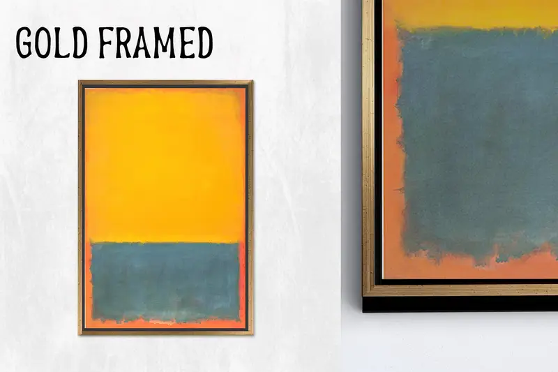 Mark Rothko Sarı ve Gri Minimal'den İlham Verdi Kanvas Tablo