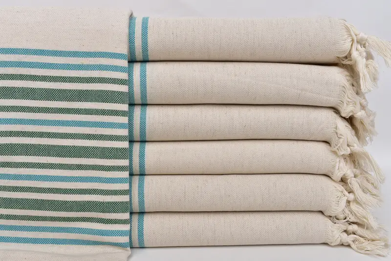 Bathroom Towel, Sand-resistant Turkish towel for travel, Bachelor Gifts, Bridal Shower Favors, 70x40 Linen Striped Towel, Turkish Towel Beach - 1