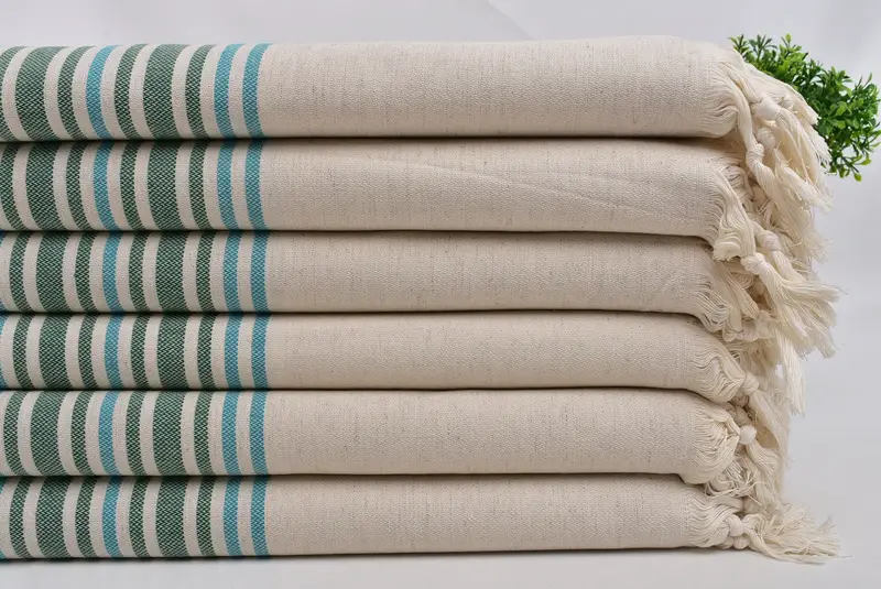 Bathroom Towel, Sand-resistant Turkish towel for travel, Bachelor Gifts, Bridal Shower Favors, 70x40 Linen Striped Towel, Turkish Towel Beach - 3