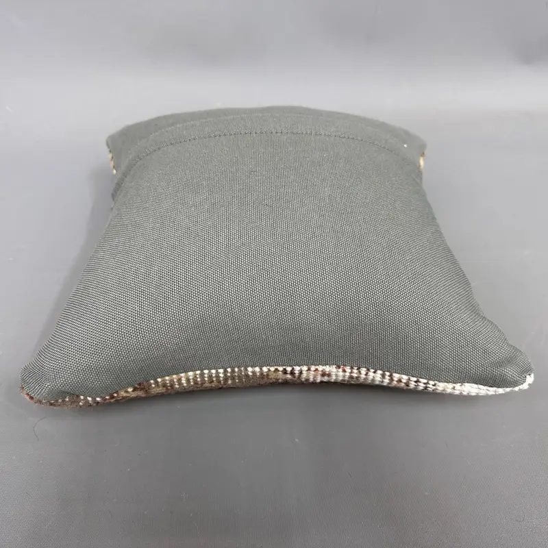 Kilim Cushion Sham, Pattern Throw Pillow, Kilim Pillow Cover, 12x12 Beige Cushion, Boho Pillow, Pillow Case, Knitted Pillow Cover - 7